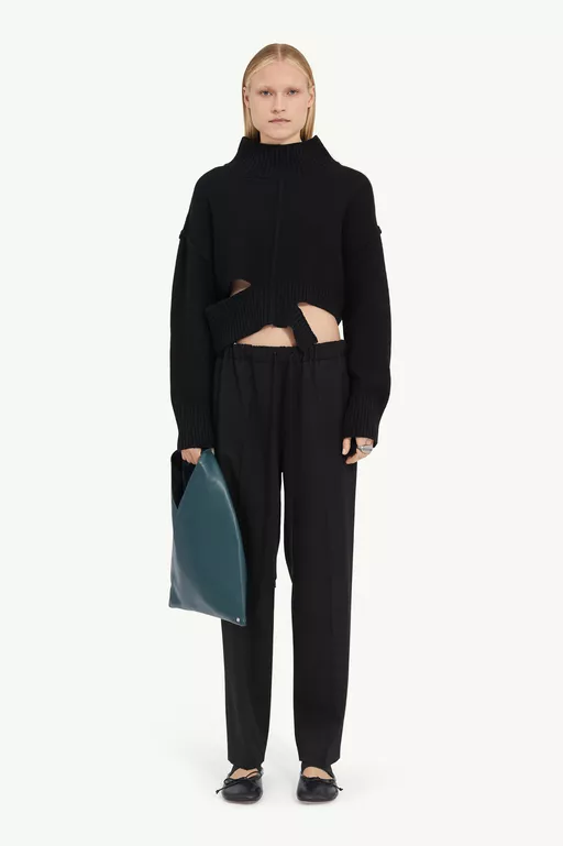 Drawstring Tailoring Wool Trousers - Pants