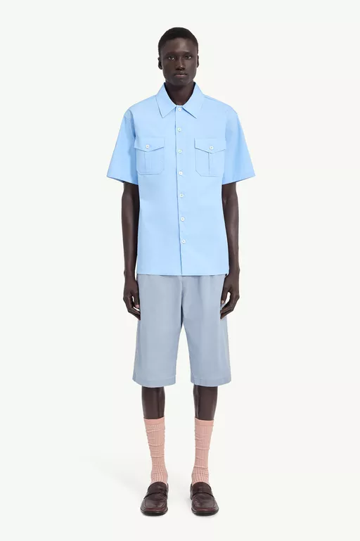 Fused Poplin Short-Sleeve Shirt