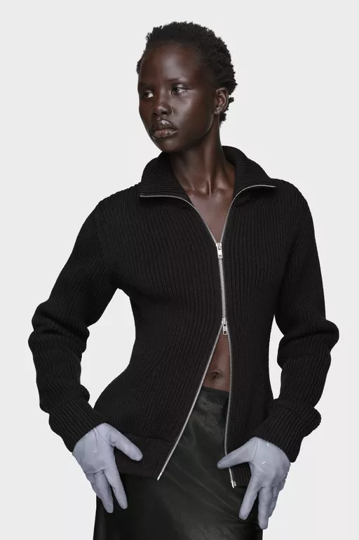Wool zipped cardigan - Overalls