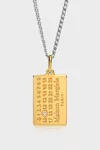 Gold - Numeric diamond pendant necklace