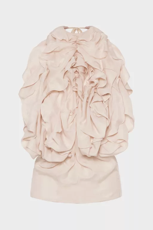 Ruffle Halter Top - Tops