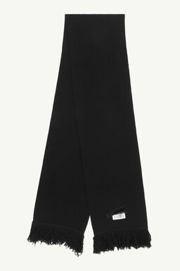 Taped label wool scarf - Scarves