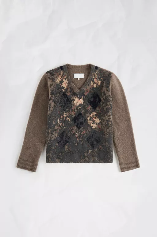 Pullover aus Schurwolle mit Schottenkaro - Set