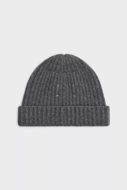 Virgin wool ribbed beanie