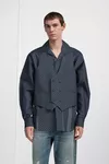 Blue - Assemblage Silk Print Shirt