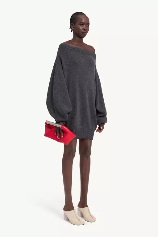 Merino wool knitted dress - Mini Dress