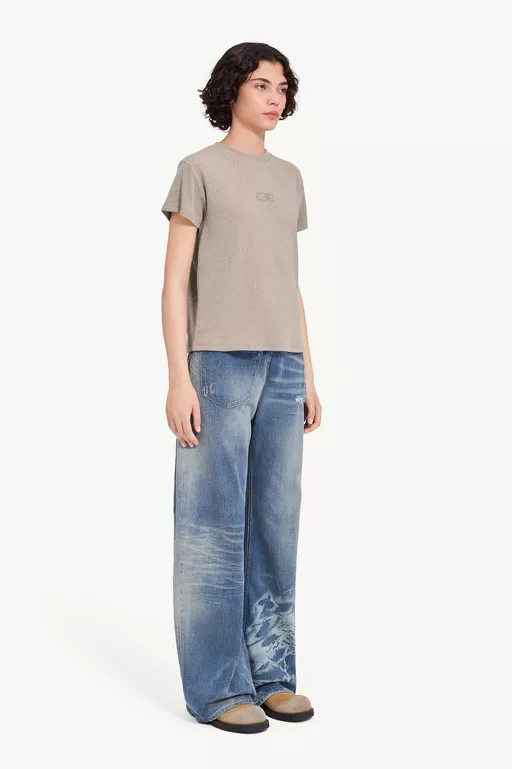 Wool blend rib jersey T-shirt - T-shirts