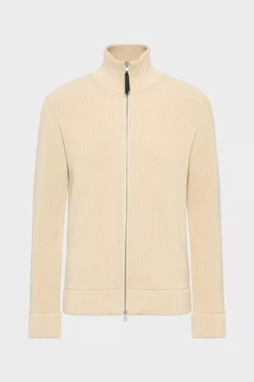 Knit zip-up cardigan - Knitwear
