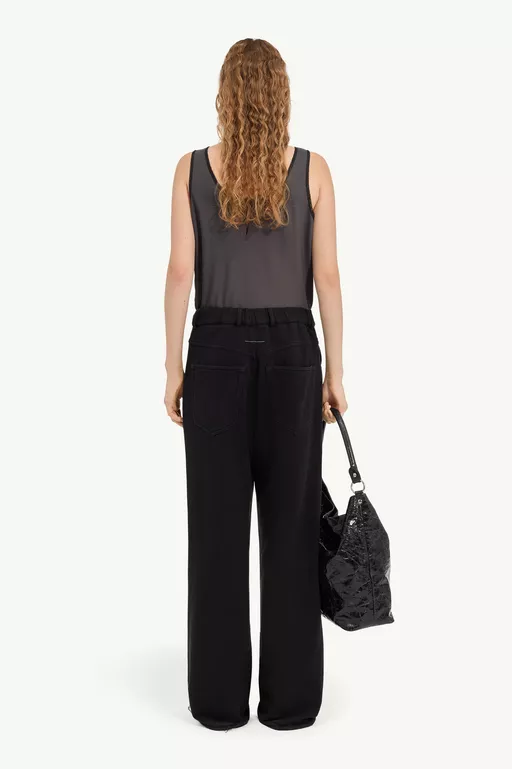 Wide-leg cotton trousers - Pants