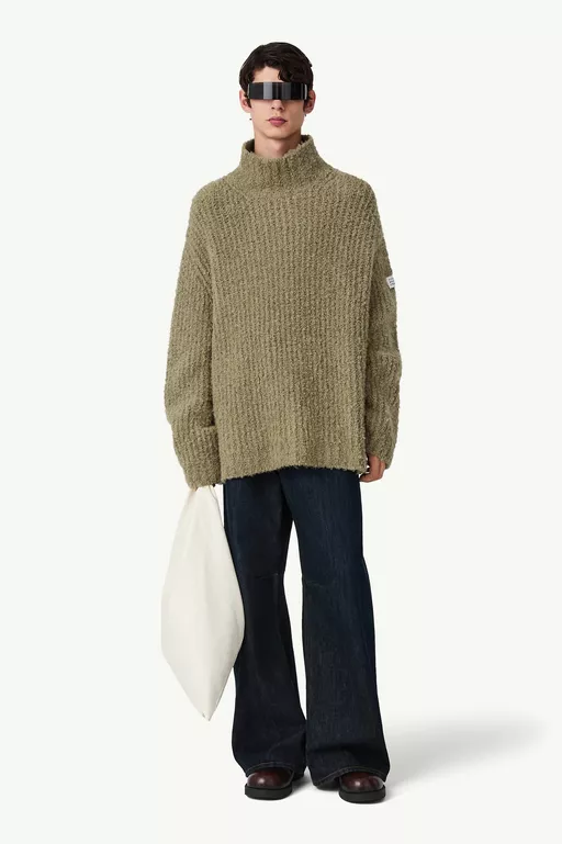 Textured knit turtleneck jumper - Knitwear