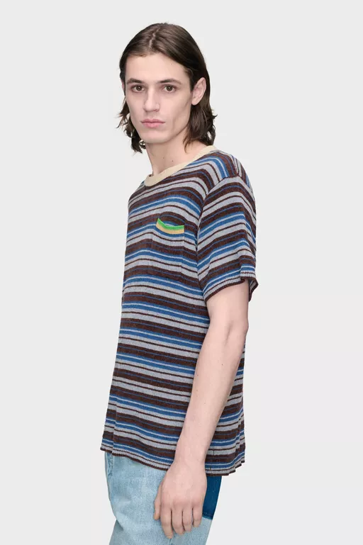 Striped Wool Crewneck Sweater - Knitwear