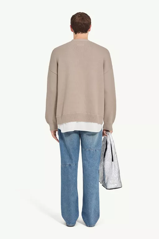 Two-in-one knit cardigan - Overalls