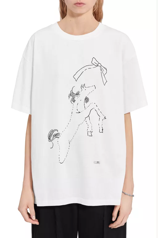 Horse print cotton T-shirt - T-shirts