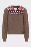 Brown - Alpaca Wool V-Neck Sweater