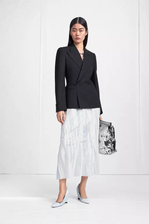 Belted Peak-Lapel Wool Blazer - Jackets