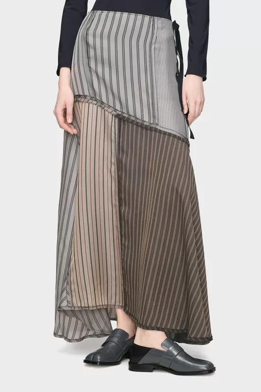 Patchwork Long Skirt - Long skirts