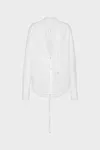 White - V-Neck Cotton Shirt