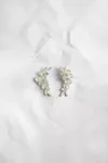 White - Antiqued Wax Strass Earrings