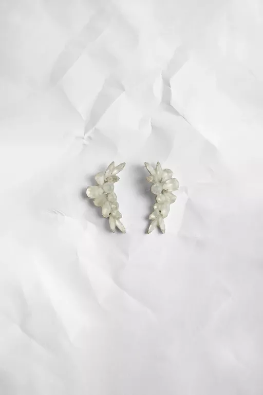 Antiqued Wax Strass Earrings