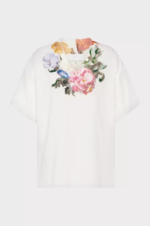 Painted Flower Jersey T-Shirt - T-shirts