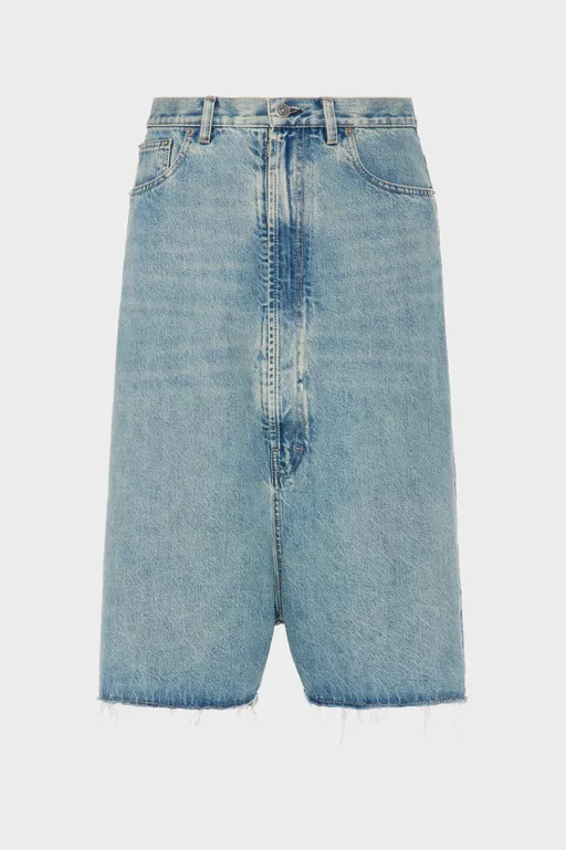 Dropped-Rise Denim Bermudas - Shorts