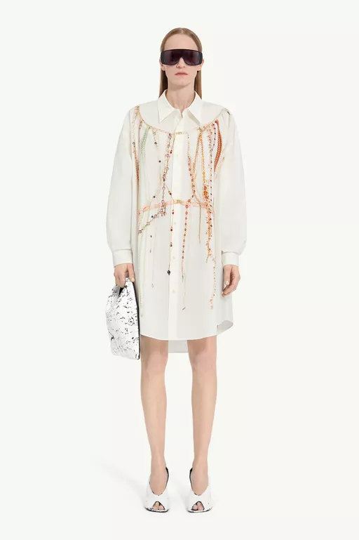 Pearl Shirt Dress - Dresses