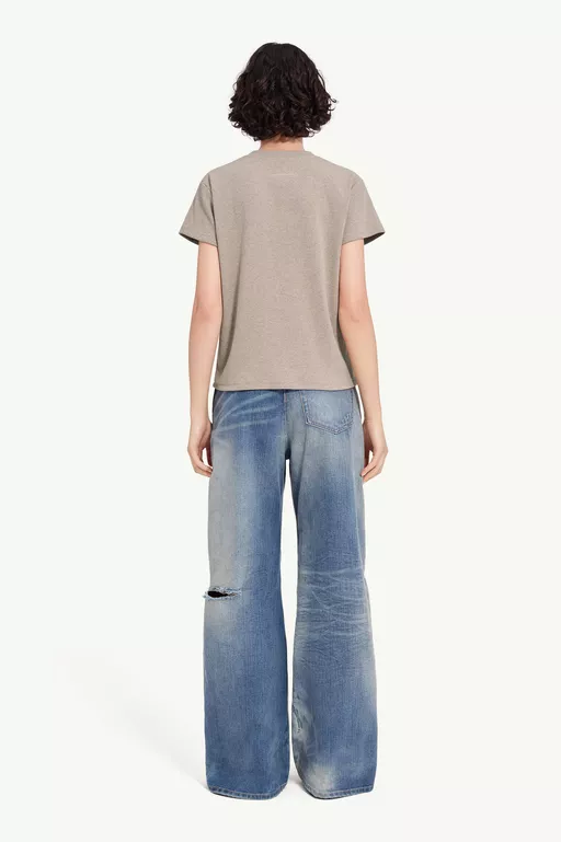 Wool blend rib jersey T-shirt - T-shirts