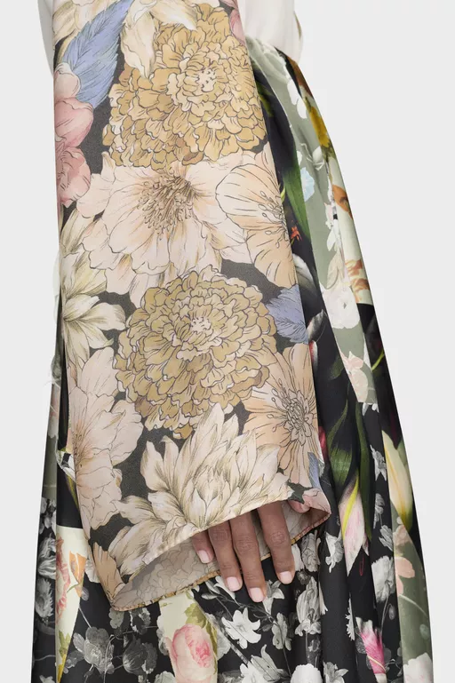 Camisa de seda con estampado floral - Camisas