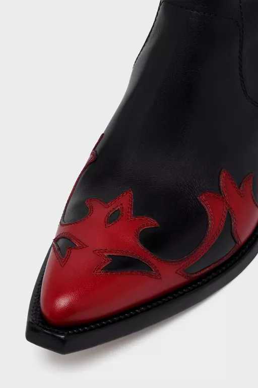 Heel-less Western Flame Boot - Ankle Boots