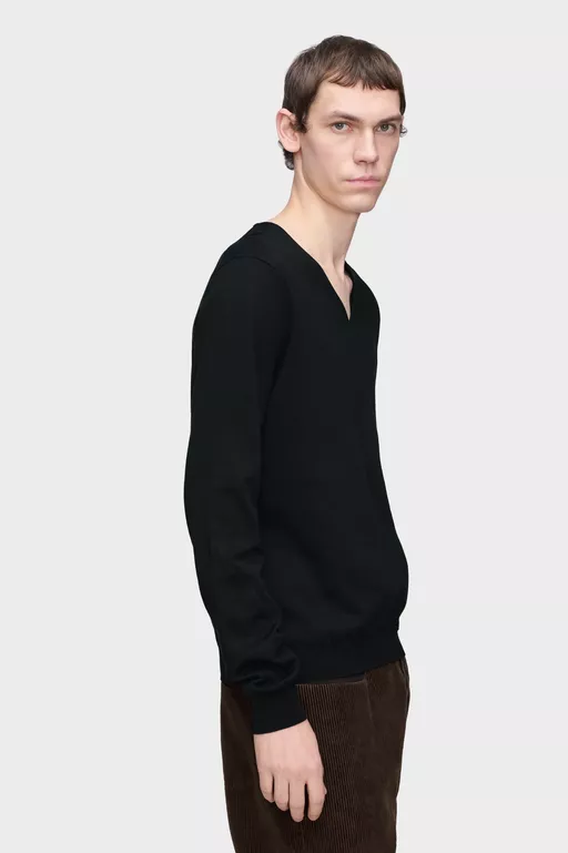 Maglia in cotone con scollo a V - Completo