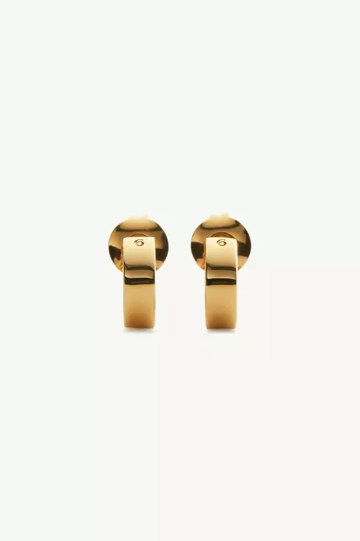Numeric Minimal Signature Hoop Earrings