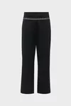 Noir - Pantalon ample en coton cir&eacute;