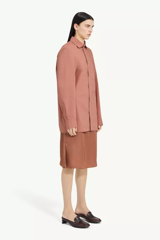 Flattened Cotton Poplin Shirt - Shirts