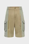 Beige - Cotton Cargo Shorts