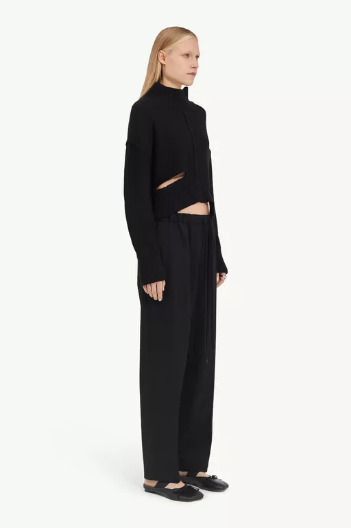 Drawstring Tailoring Wool Trousers - Pants