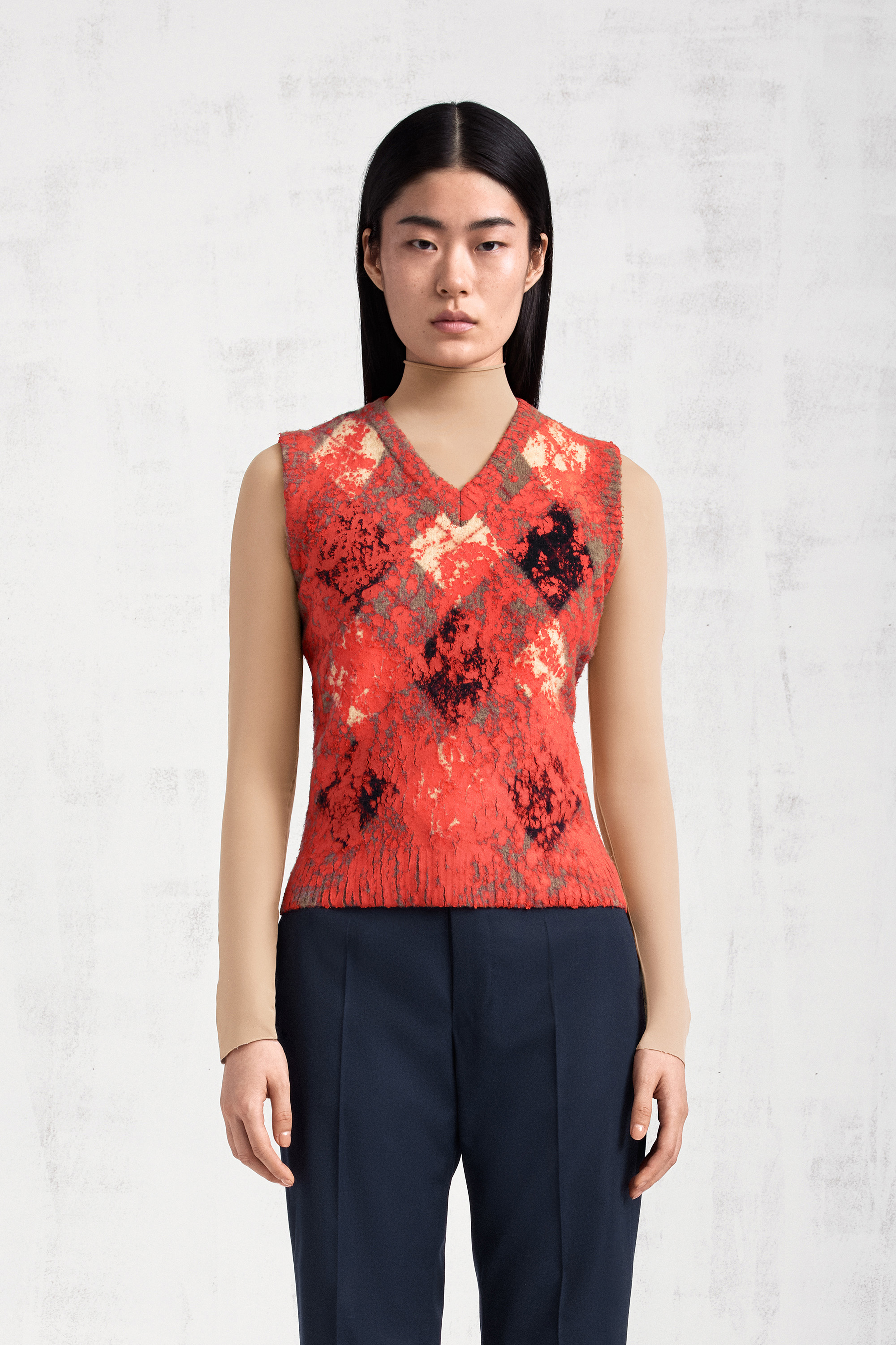 Argyle Knit Sleeveless Top