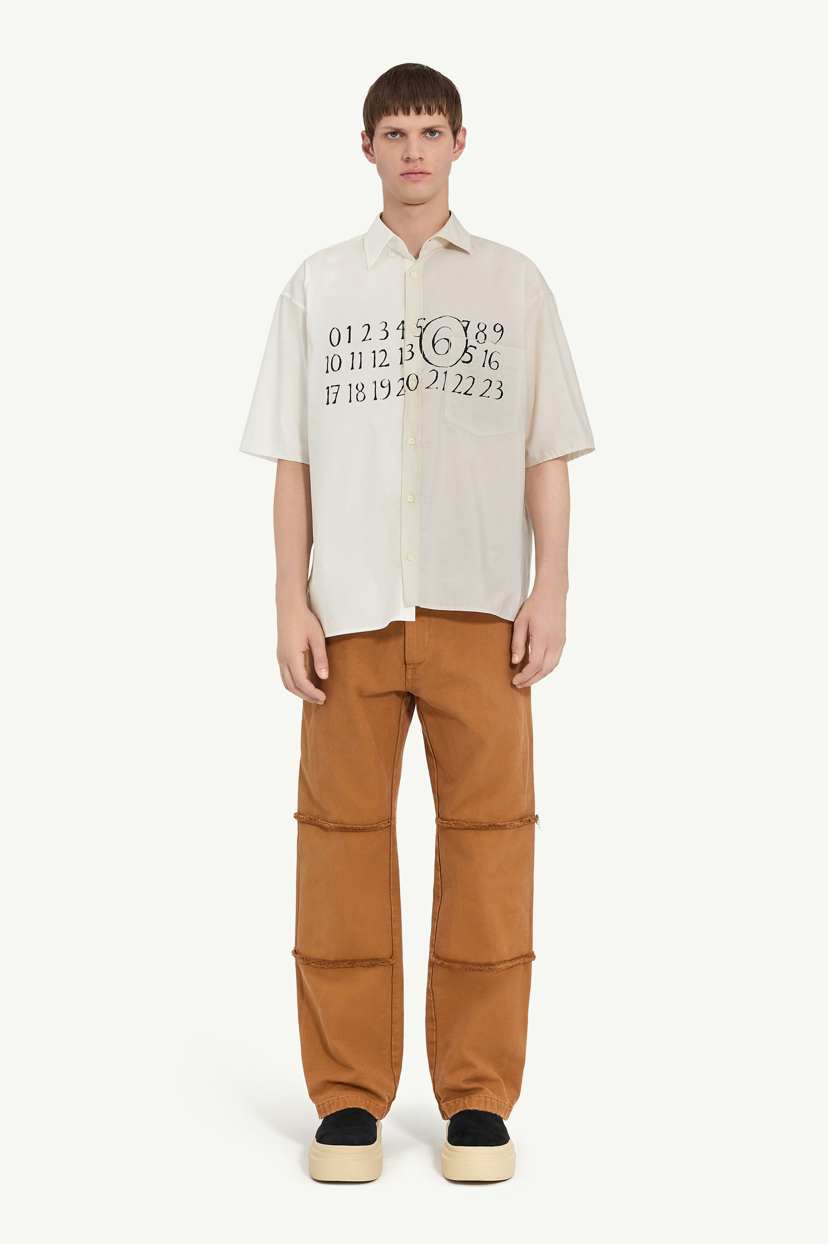 Asymmetric poplin shirt