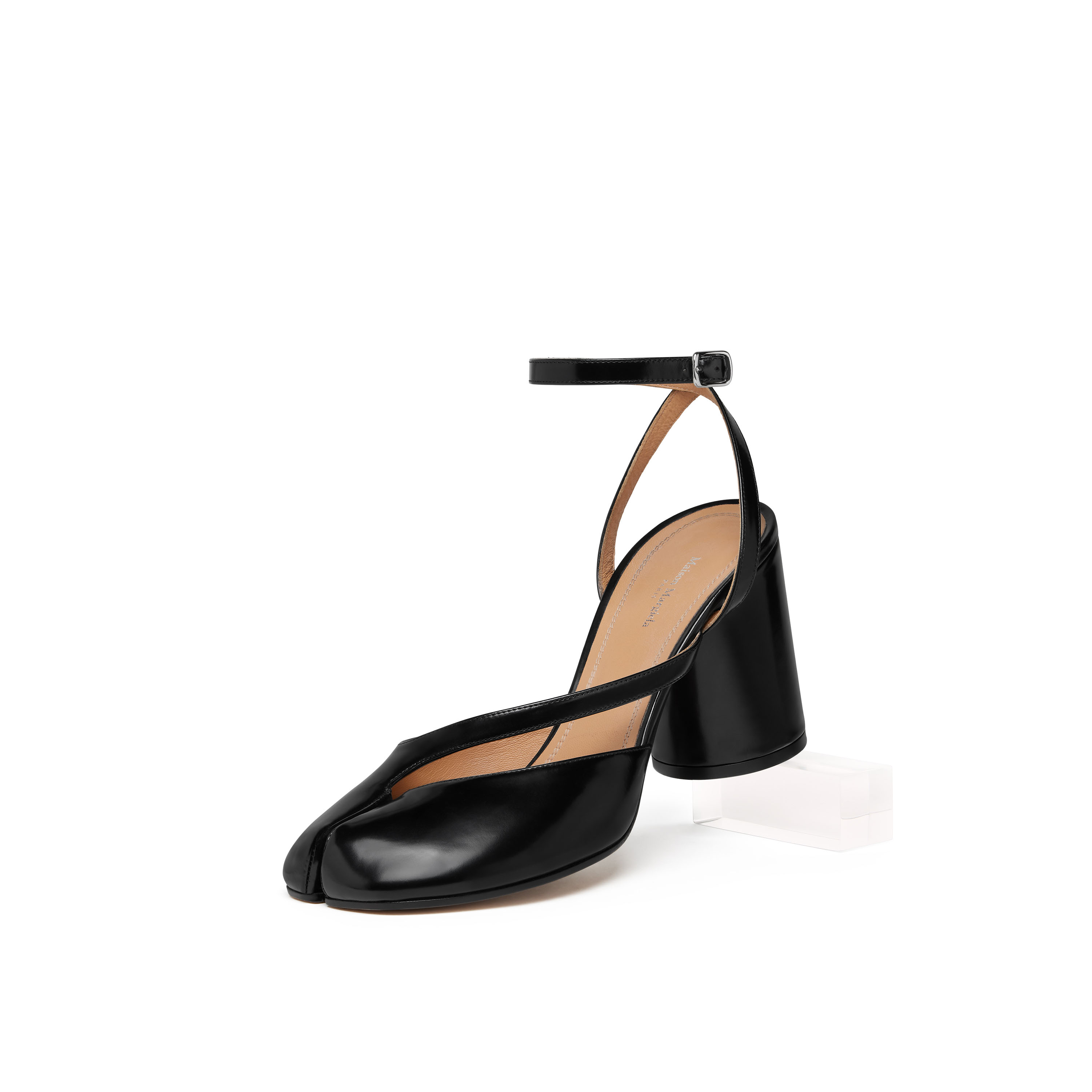 Women's Black Leather Tabi Pump Sandals | Maison Margiela