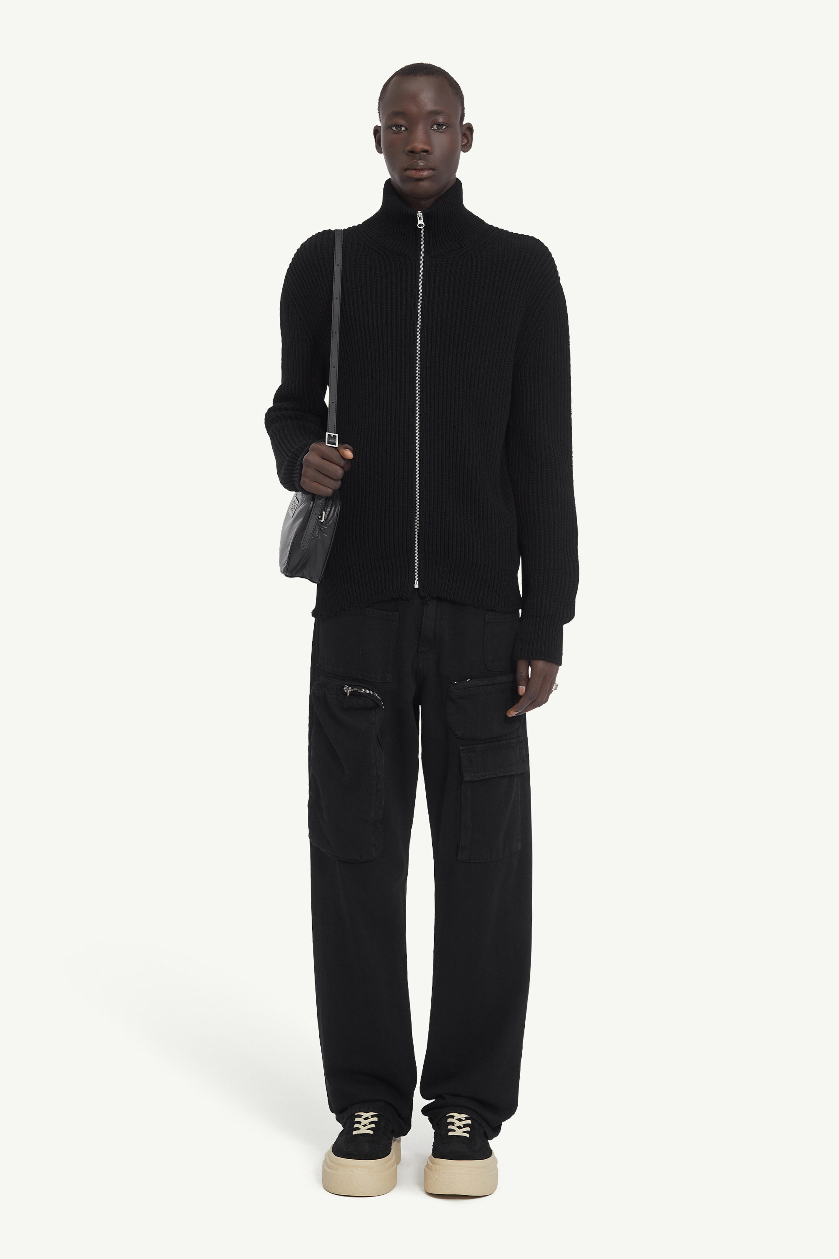 Ribbed Knit Sportsjacket