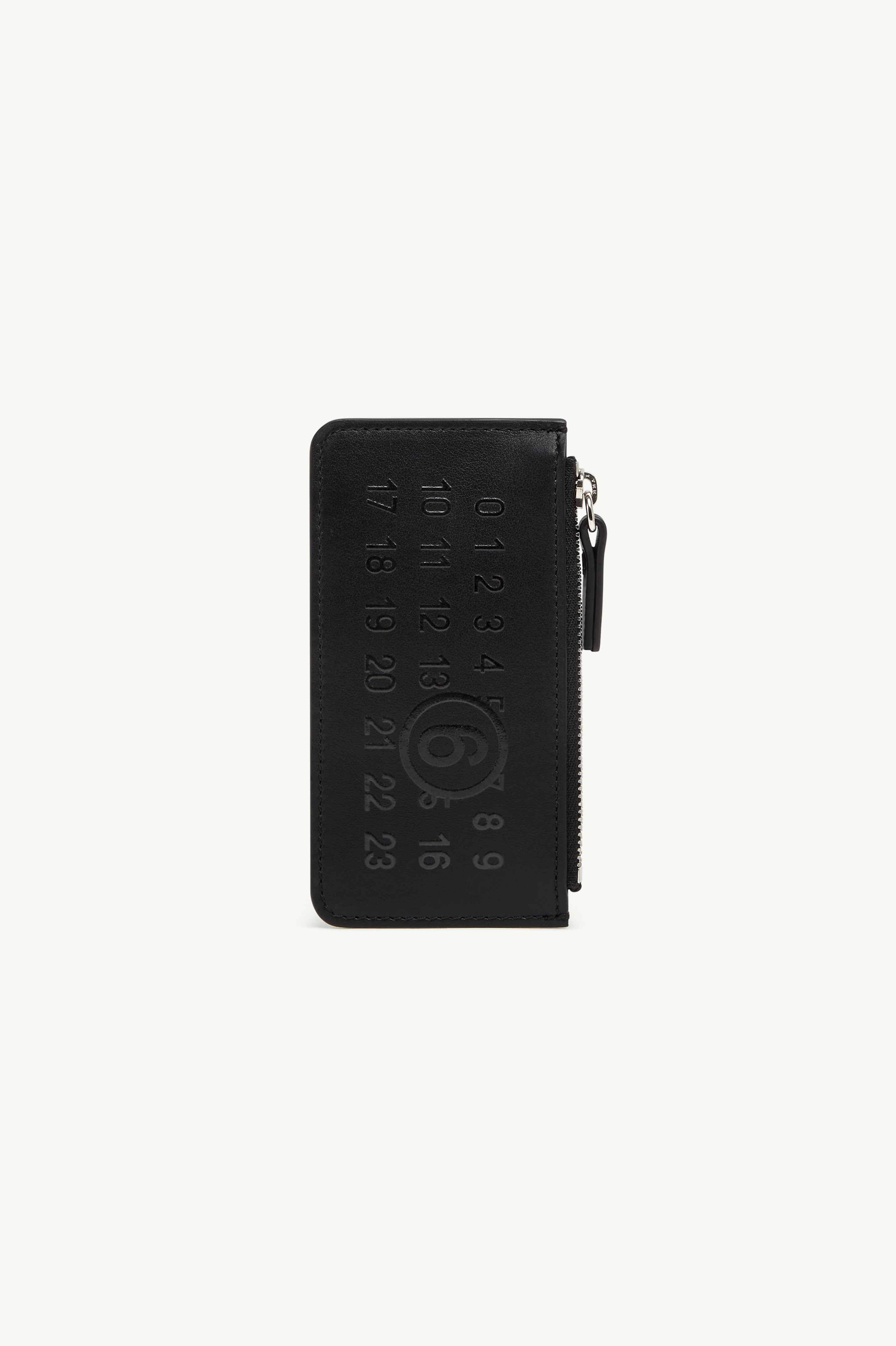 Numeric logo zip card holder