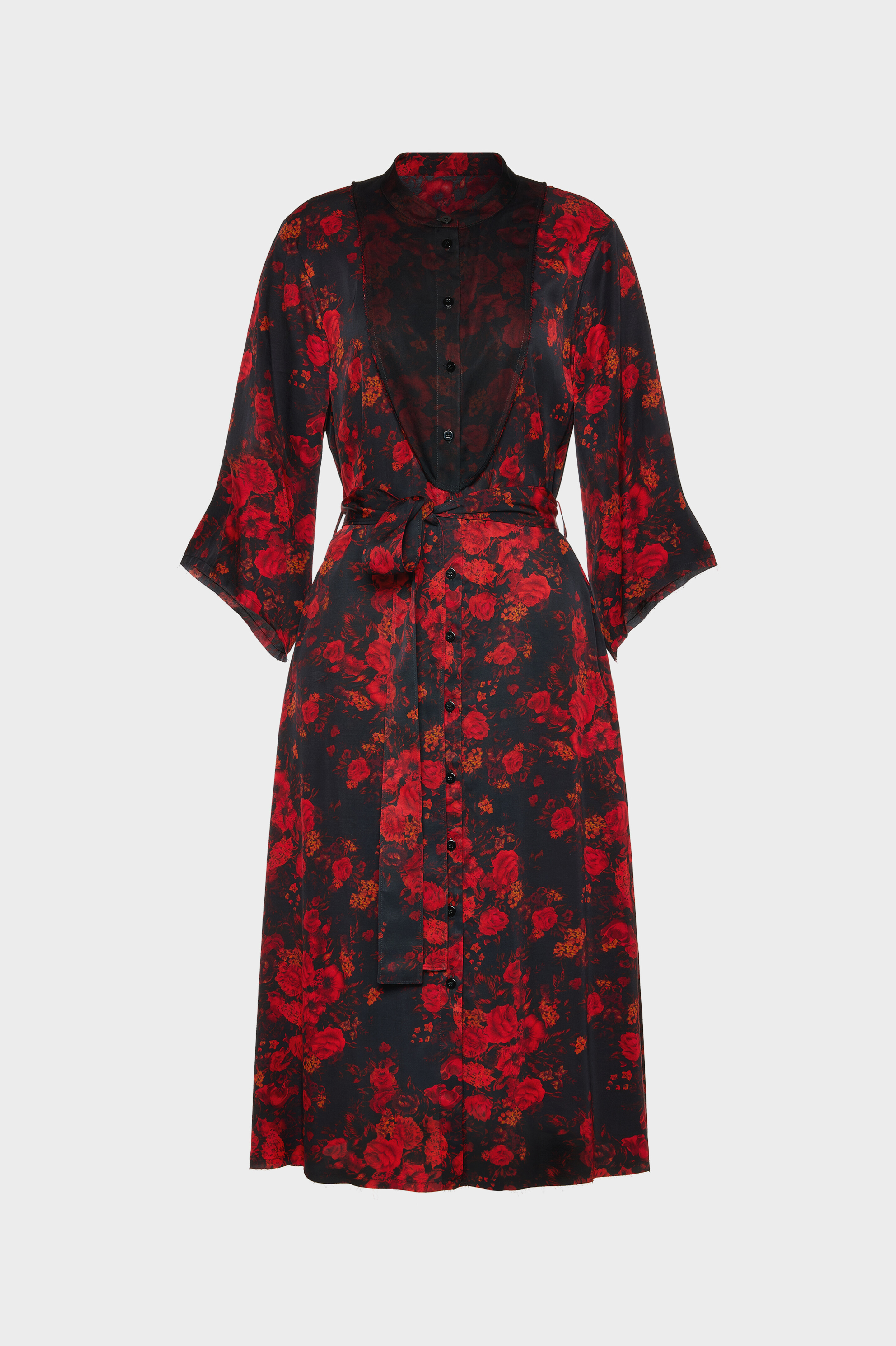Printed Midi Shirt Dress