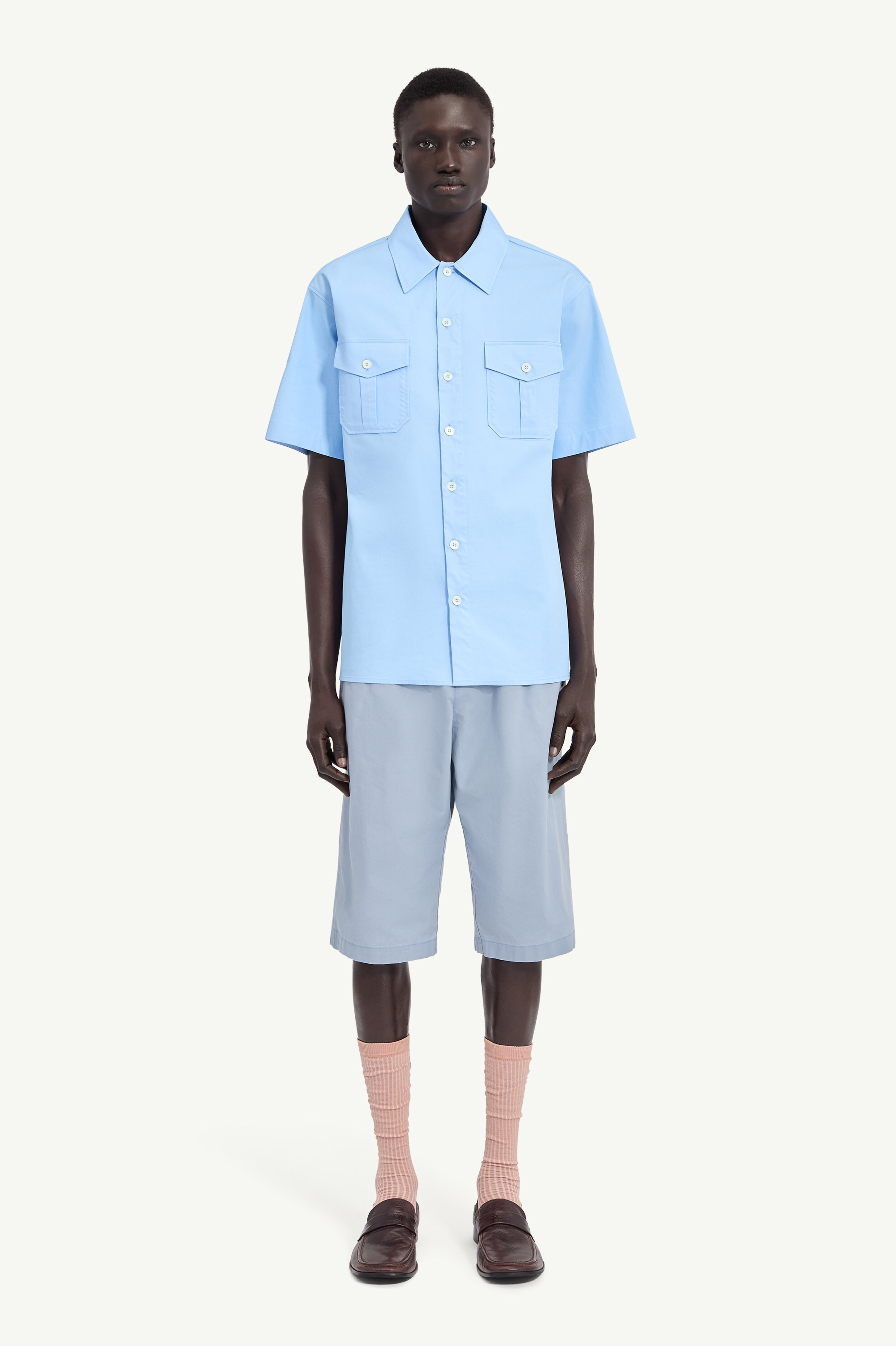 Fused Poplin Short-Sleeve Shirt