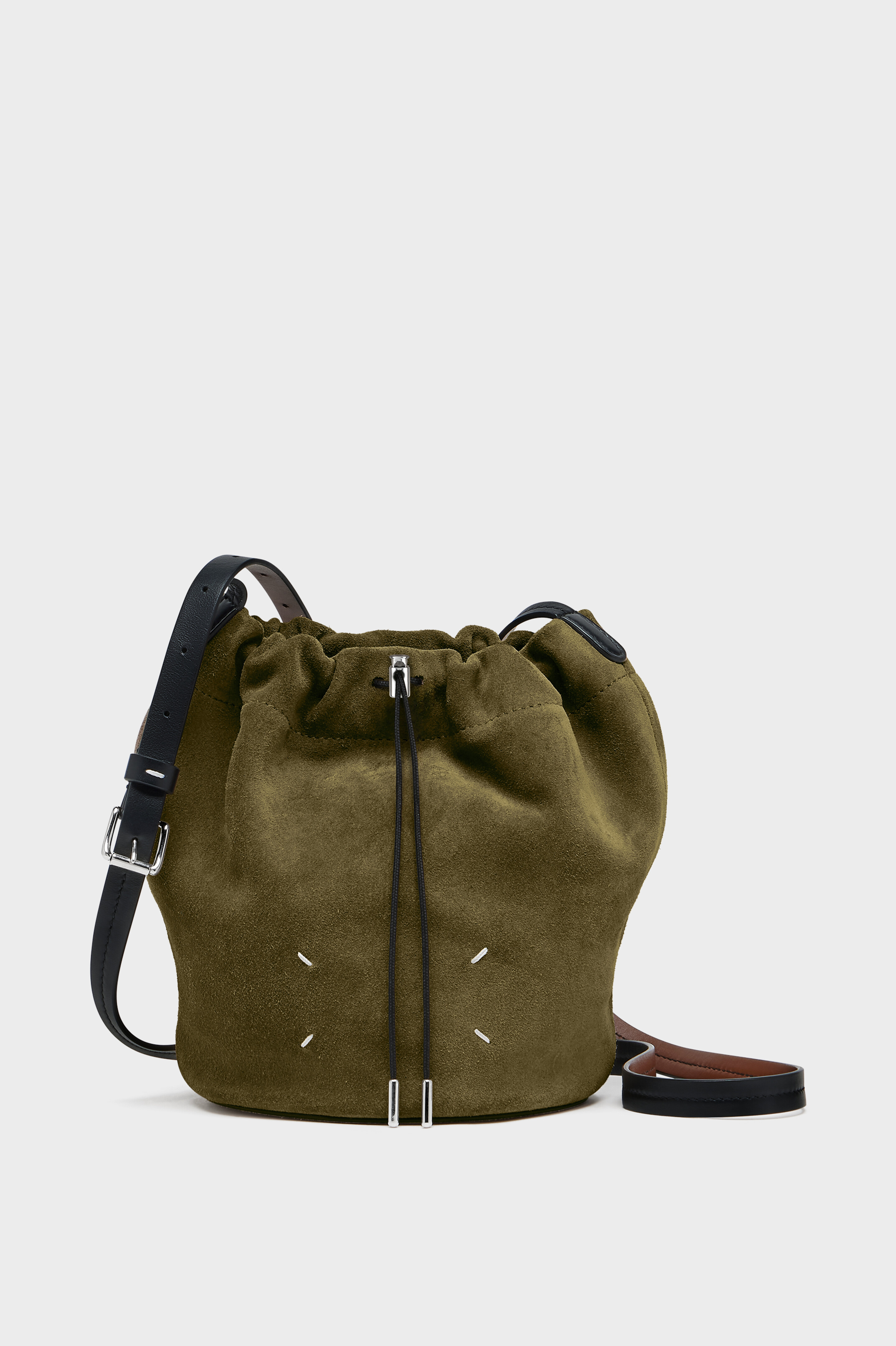 Drawstring  Crossbody Bucket