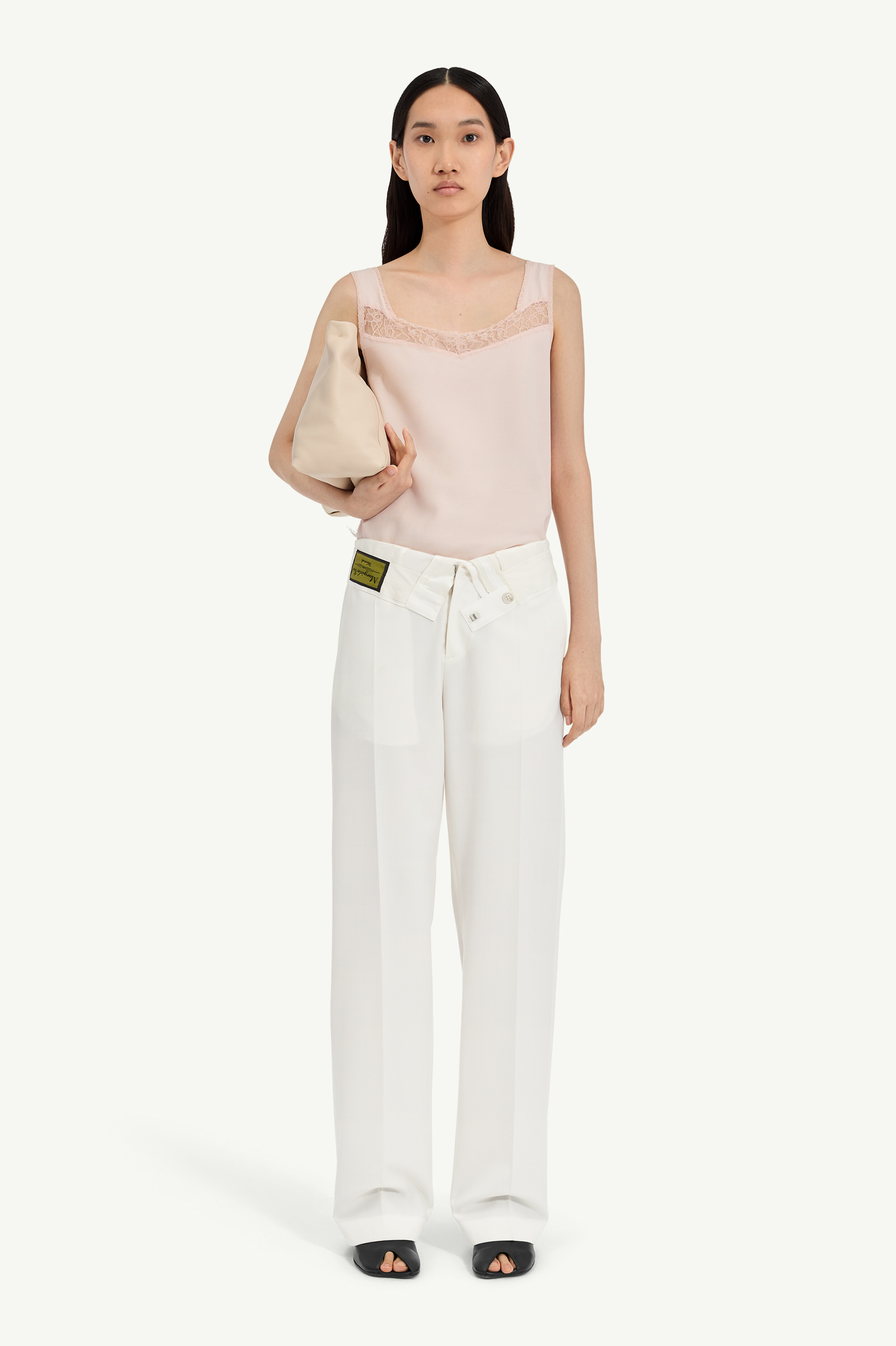 Pantalon &agrave; taille renvers&eacute;e
