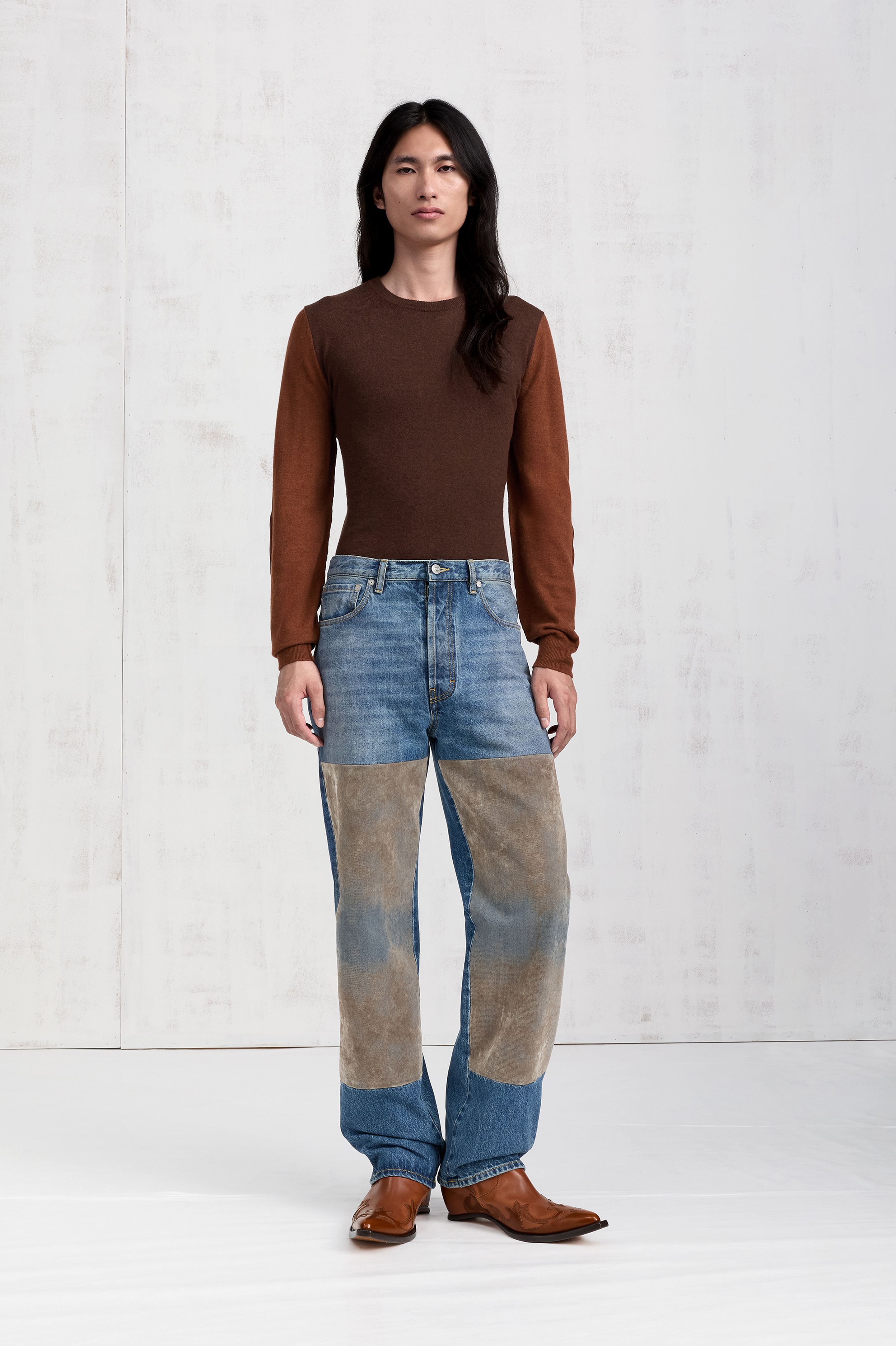 Tapestry Panel Jeans