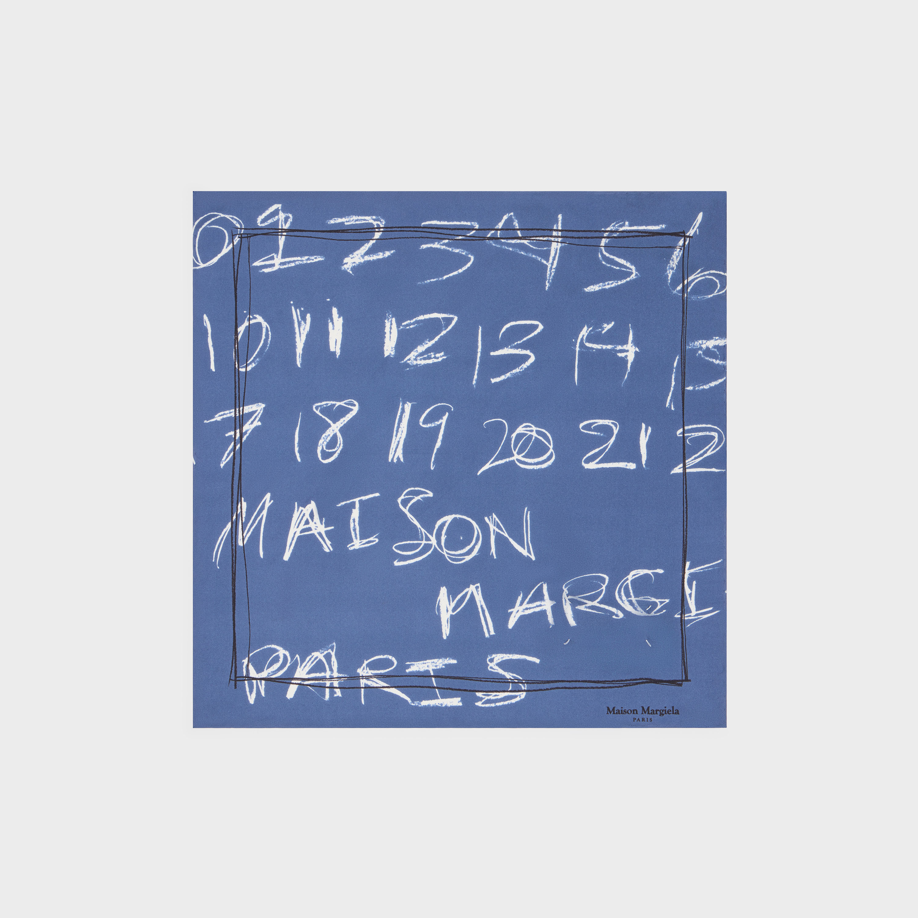 ナンバリング シルクスカーフ ブルー | Maison Margiela公式