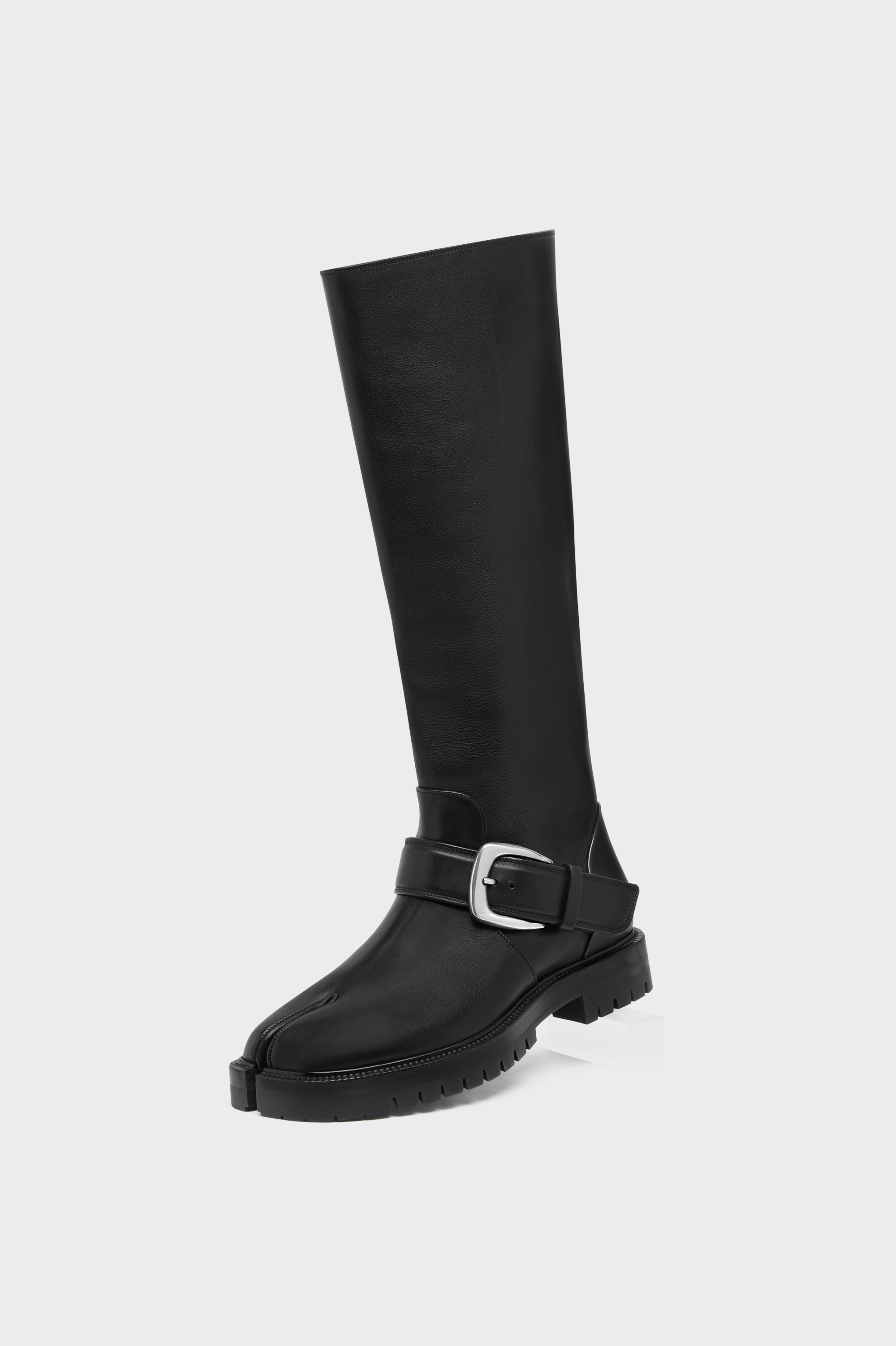Bottes hauteur genou Tabi County noires en cuir pour femme