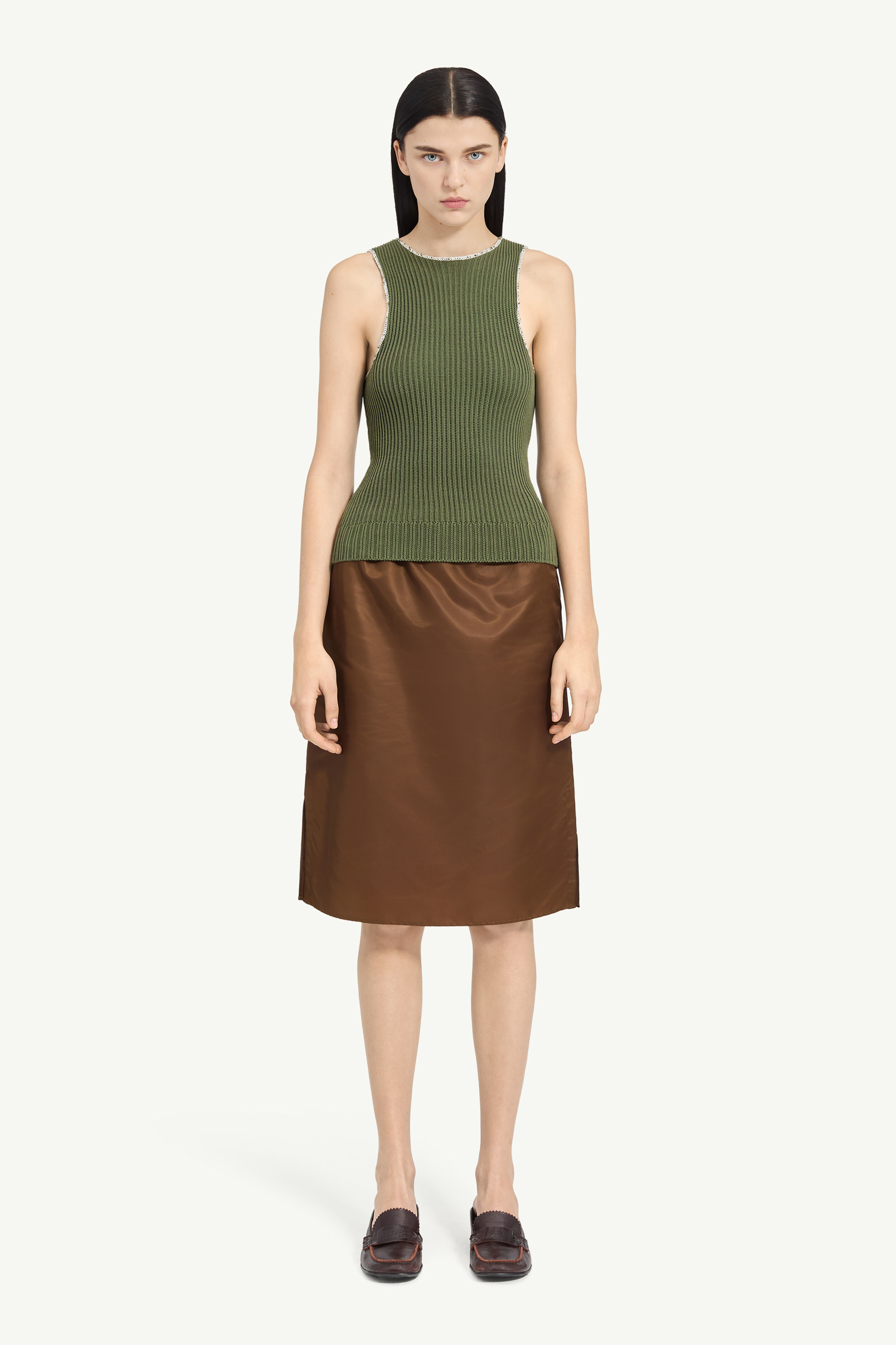 Ribbed Knit Sleeveless Top