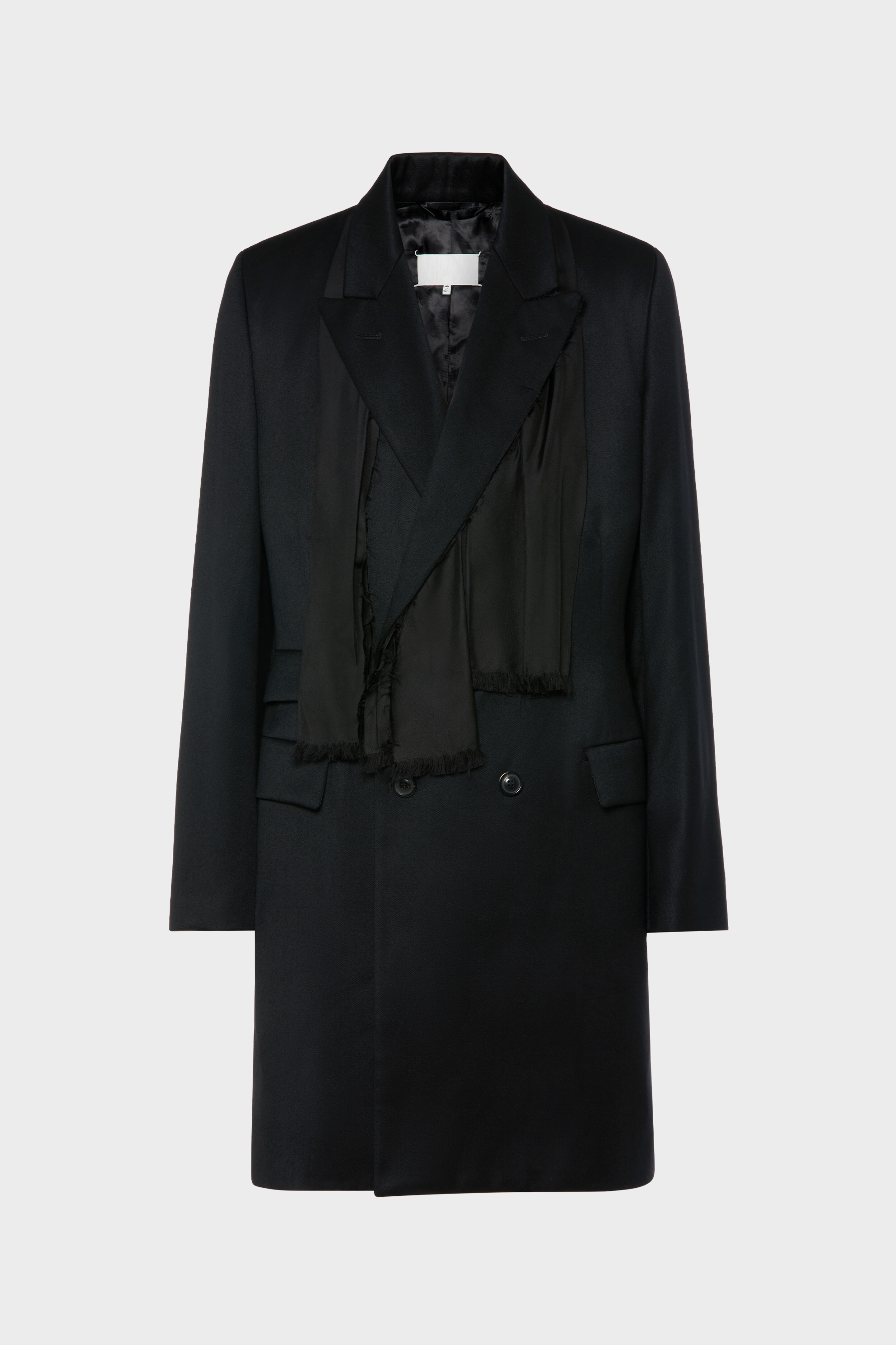Cappotto in lana con sciarpa