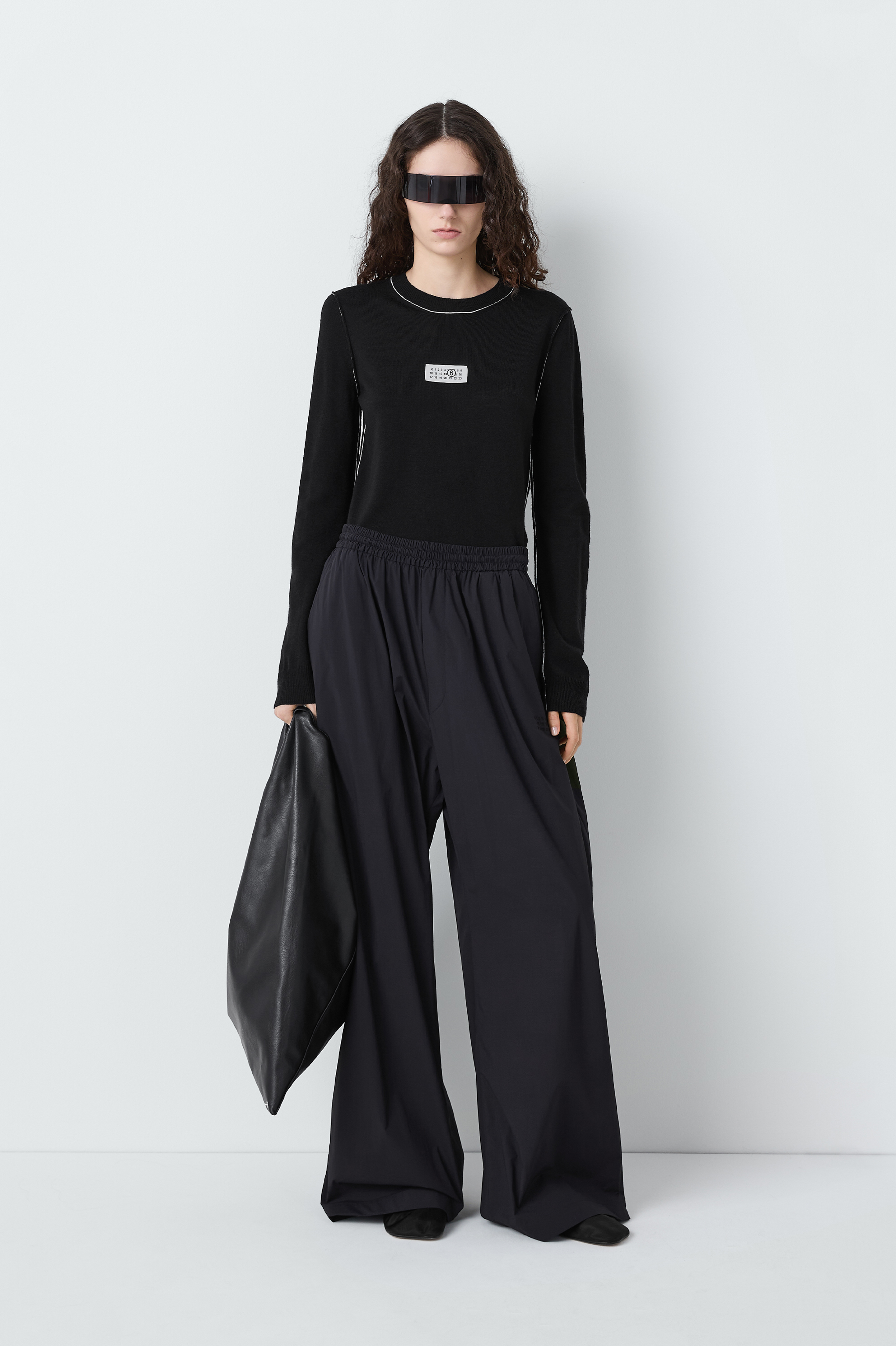 Logo-embroidered nylon drawstring trousers